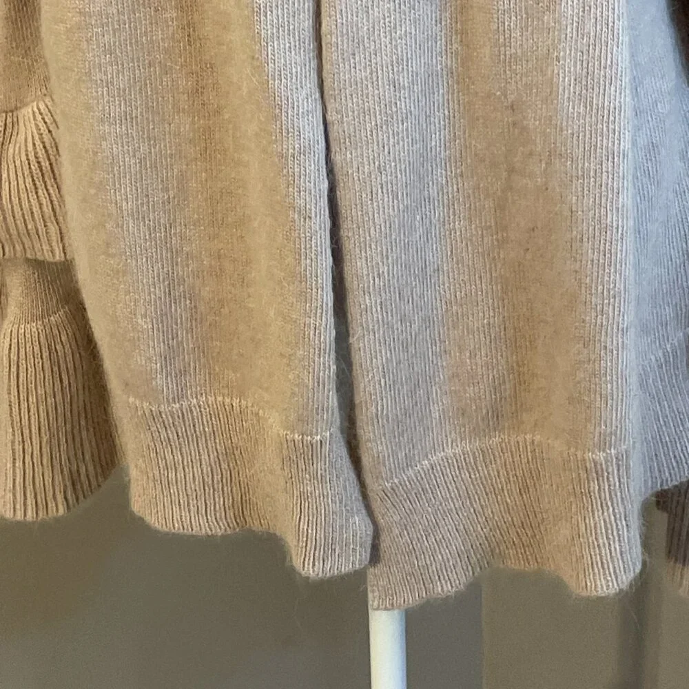 POL Cardigan Sweater Pink Open Front Tiered Bell Sleeves Wool Blend Wms Sz M - Picture 4 of 10